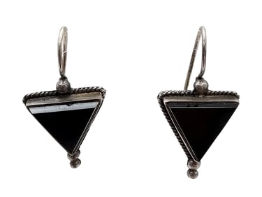 BOCCO Onyx Sterling Silver Earrings 5.3 G
