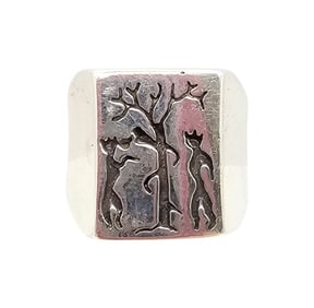 Esposito Sterling Silver Tree Of Life Adam Eve Ring Size 7 11 G