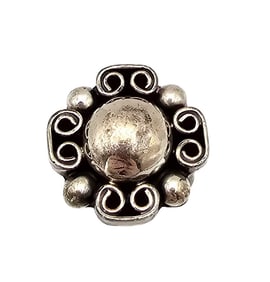 Mexico Sterling Silver Flower Ring Size 7.5 11.9 G