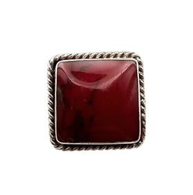 Mexico Jasper Sterling Silver Ring Size 8 12.2 G