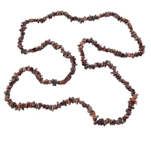 Red Brown Tiger's Eye Chunk Necklace