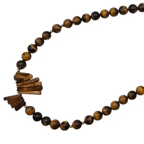 Tiger's Eye Graduated Bead Necklace