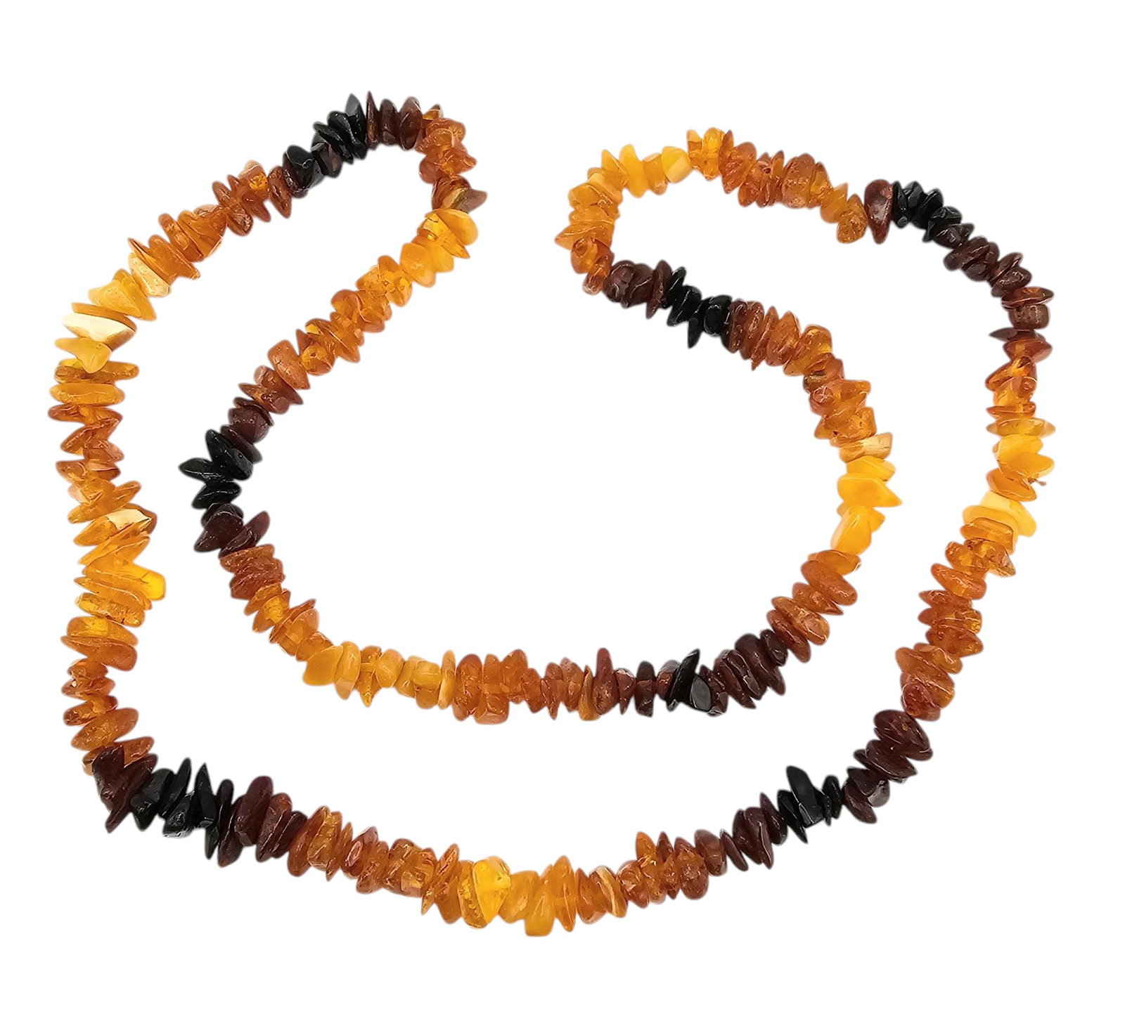 Dark To Honey Amber Chunk Necklace (1 of 3)