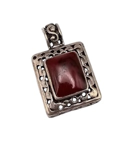 Mexico Jasper Sterling Silver Pendant 9.4 G