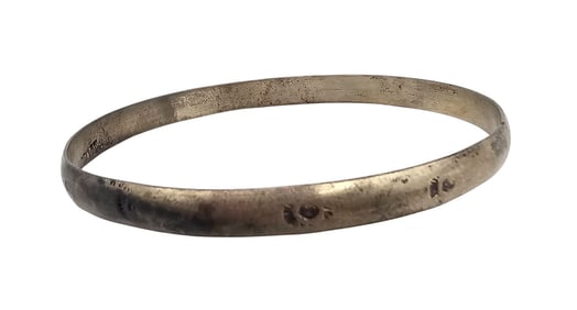 Mexico Sterling Silver Stamped Bangle Bracelet 12.1 G