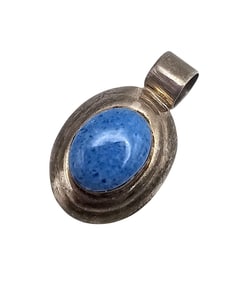 Mexico Taxco TA-201 Sodalite Sterling Silver Pendant 11.6 G