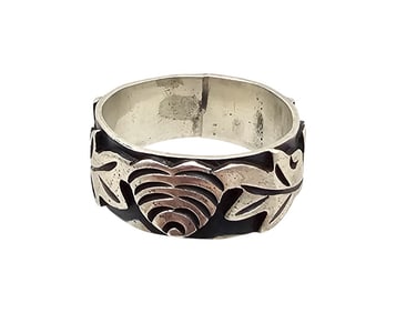 Mexico Sterling Silver Floral Ring Size 6.5 4.8 G