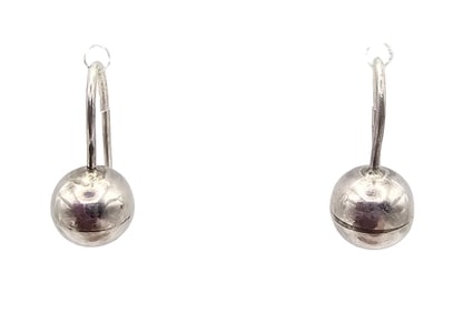 Sterling Silver Ball Earrings 1.5 G