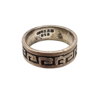 Mexico Sterling Silver Geometric Ring Size 5.5 4.3 G