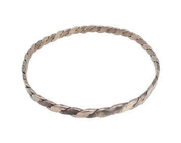 Mexico Sterling Silver S Design Bangle Bracelet 12.4 G