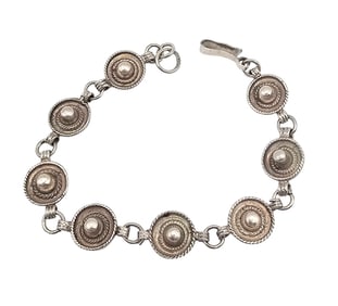 Mexico Sterling Silver Sombrero Hat Bracelet 9.2 G