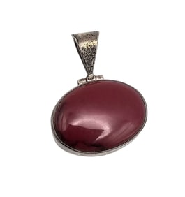 Mexico Jasper Sterling Silver Hinge Pendant 12.3 G
