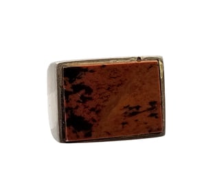 Mexico Taxco Jasper Sterling Silver Ring Size 12.5 23.1 G
