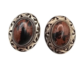 CII Mexico Jasper Sterling Silver Earring 20.8 G