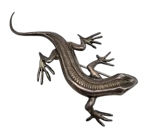 Mexico Taxco TV-97 Sterling Silver Lizard Brooch 17.5 G