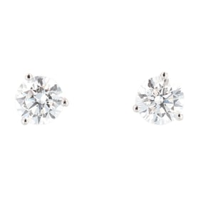 Lab Diamond 14K White Gold Stud Earrings