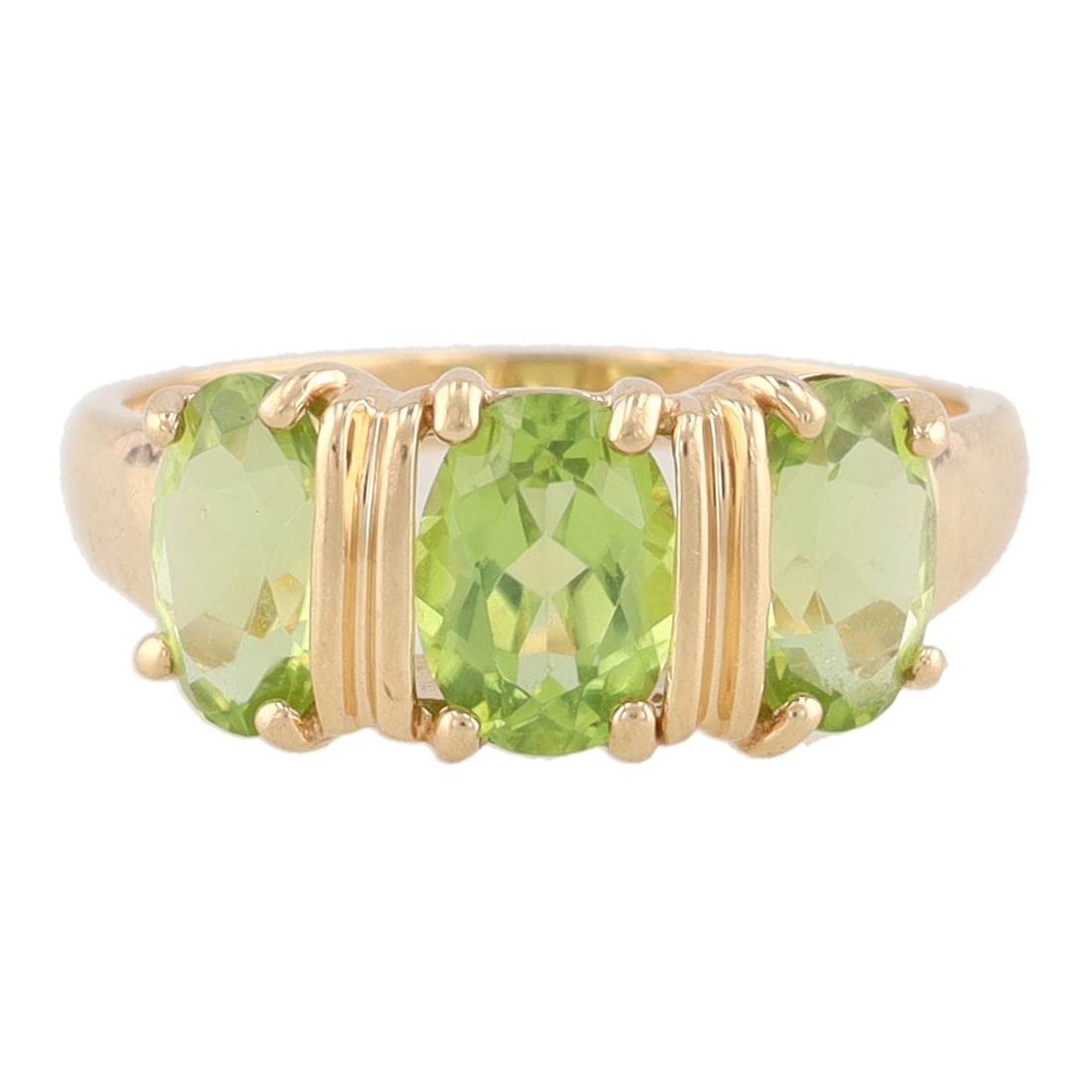 CMQ Peridot 14K Gold Ring Size 5.75: CMQ Peridot 14K Gold Cocktail Ring Size 5.75 2.5 G Approximately 1.75 TCW