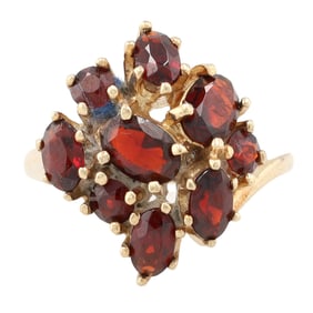 Garnet 10K Gold Ring Size 6