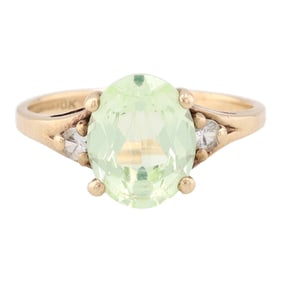 Tourmaline 10K Gold Cocktail Ring Size 6