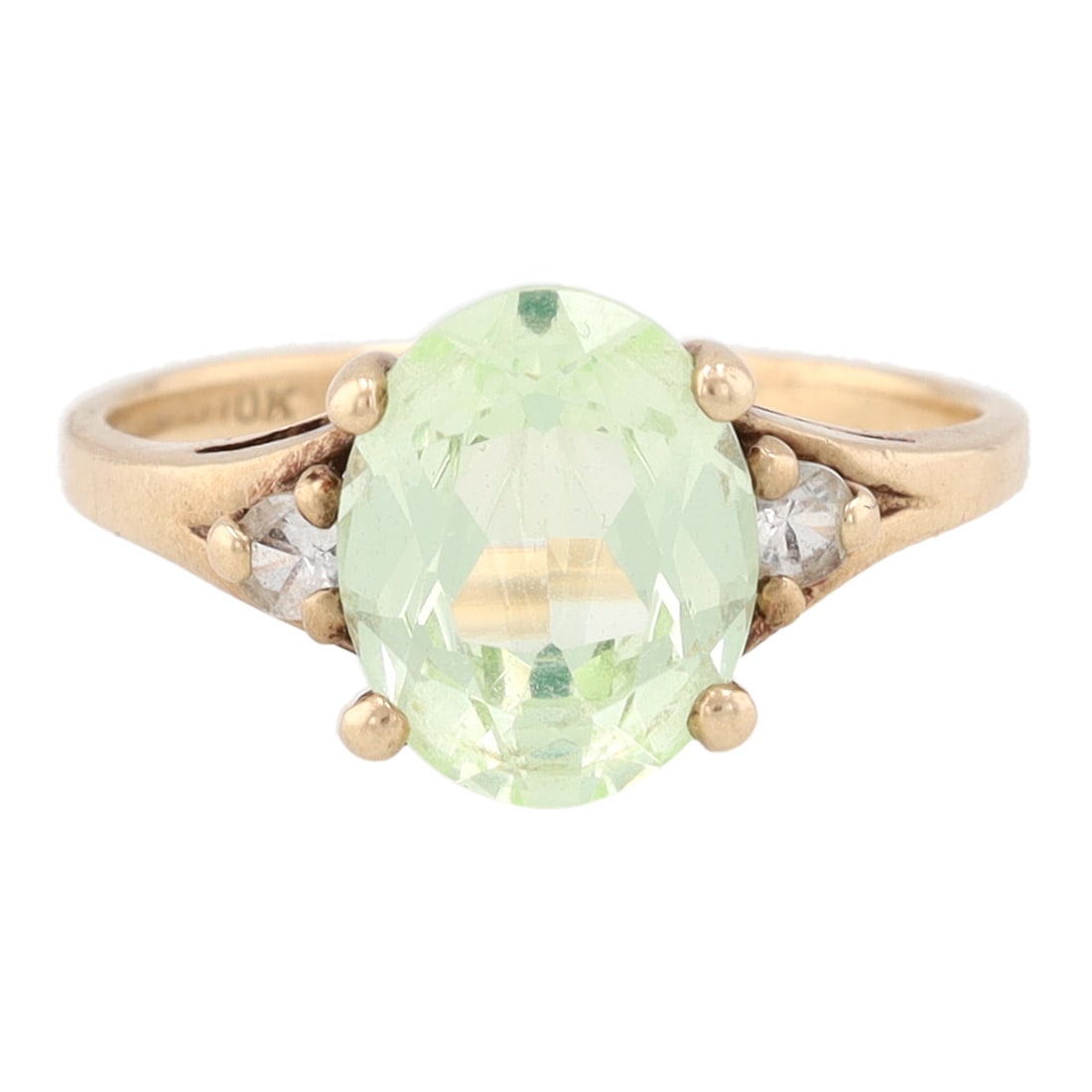 Tourmaline 10K Gold Cocktail Ring Size 6 (1 of 6)