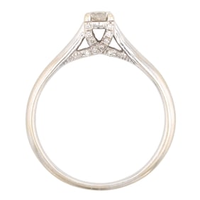 Diamond 14K White Gold Solitaire Ring Size 7.25