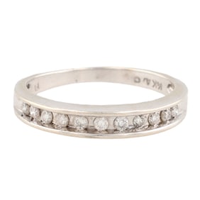 Diamond 14K White Gold Ring Size 7.5