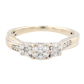 Diamond 14K White Gold Ring Size 7