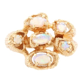 Opal 14K Gold Ring Size 6.75