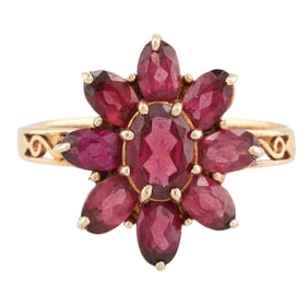 Pink Tourmaline 10K Gold Ring Size 9.25