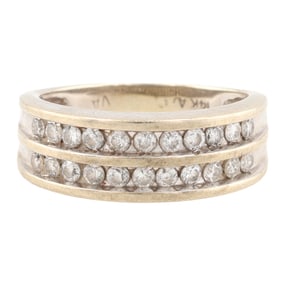 Diamond 14K Gold Ring Size 5.5