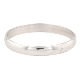 10K White Gold Wedding Band Ring Size 10.5