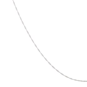 10K White Gold Cable Chain Necklace