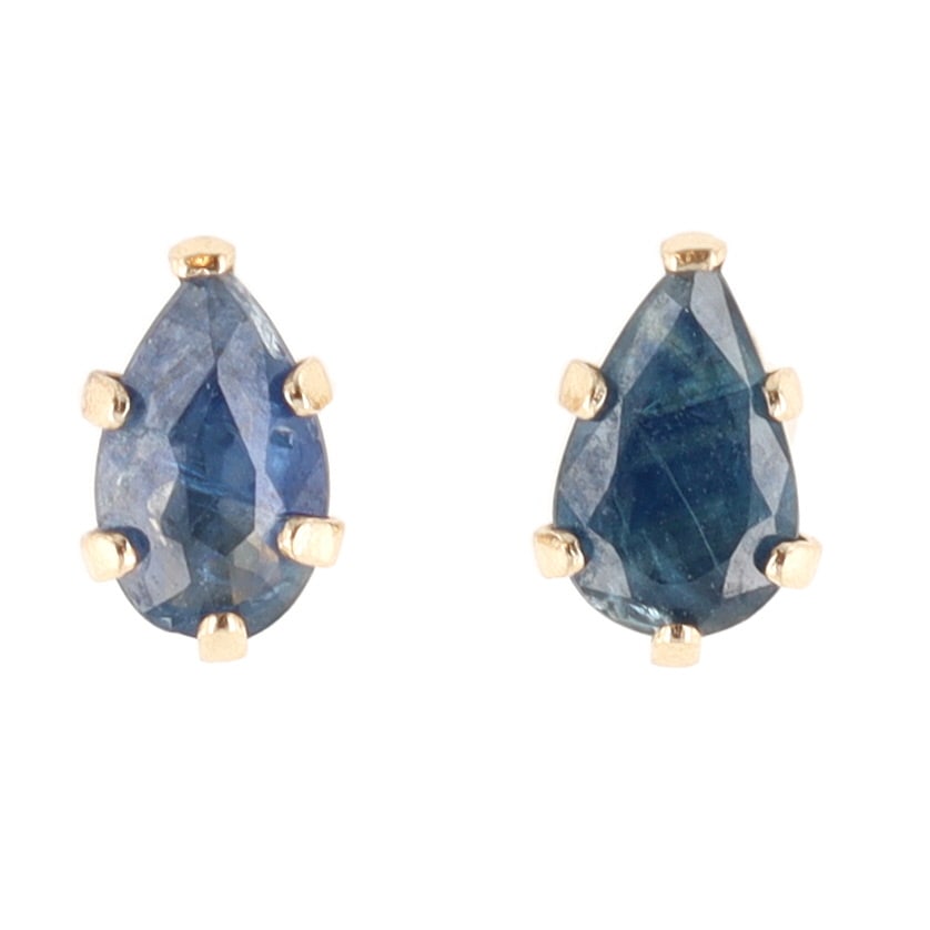 Topaz 14K Gold Stud Earrings: Topaz 14K Gold Stud Earrings 0.3 G Approximately 0.48 TCW