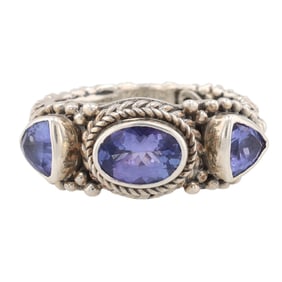 Sadra Gemstone Sterling Silver Cocktail Ring Size 5.75 6.1 G Approximately 2 TCW