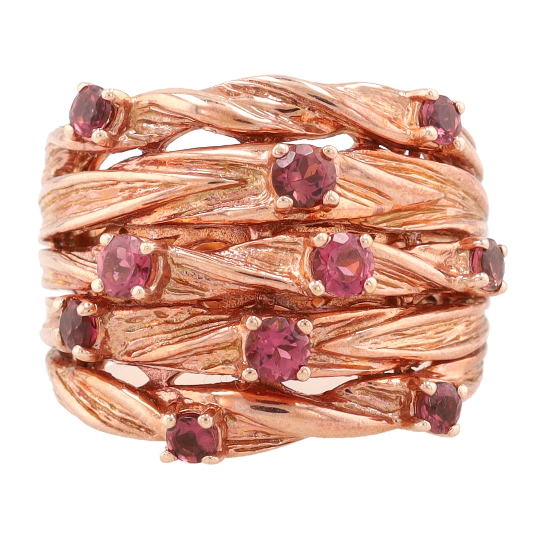 Tourmaline Gold Over Sterling Silver Ring Size 6.5 9 G Approximately 0.85 TCW (1 of 7)