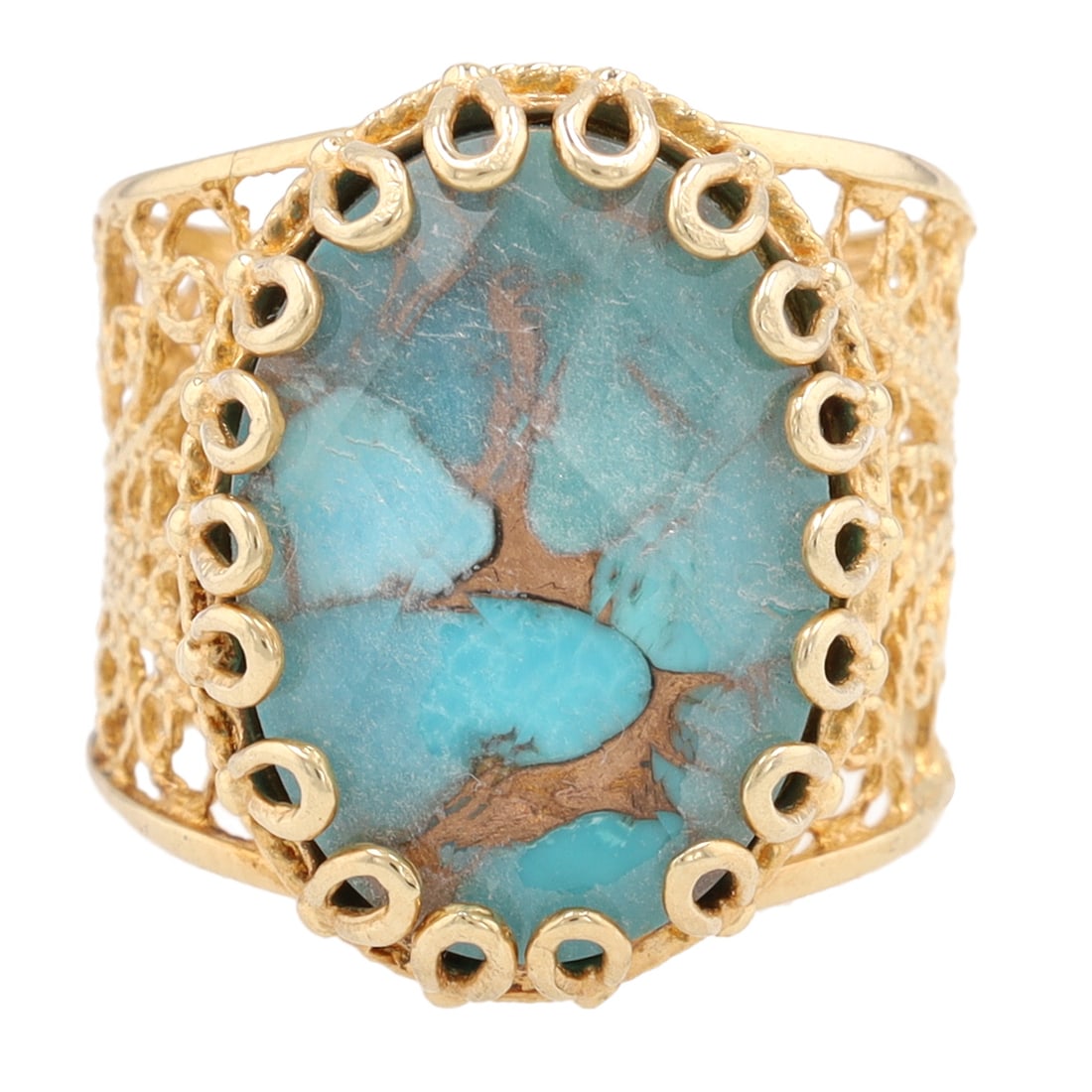 Turkey Cushion Cut Quartz Gold Over Sterling Silver Ring Size 7 7.8 G 9 TCW (1 of 7)