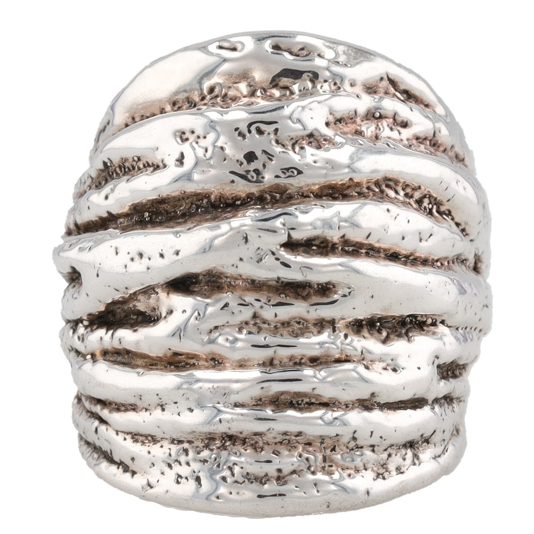 SHOBCO Isreal Sterling Silver Modernist Ring Size 7.5 6.1 G (1 of 6)