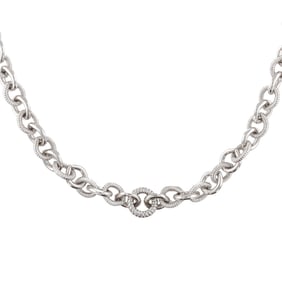Judith Ripka Sterling Chain Necklace 103g