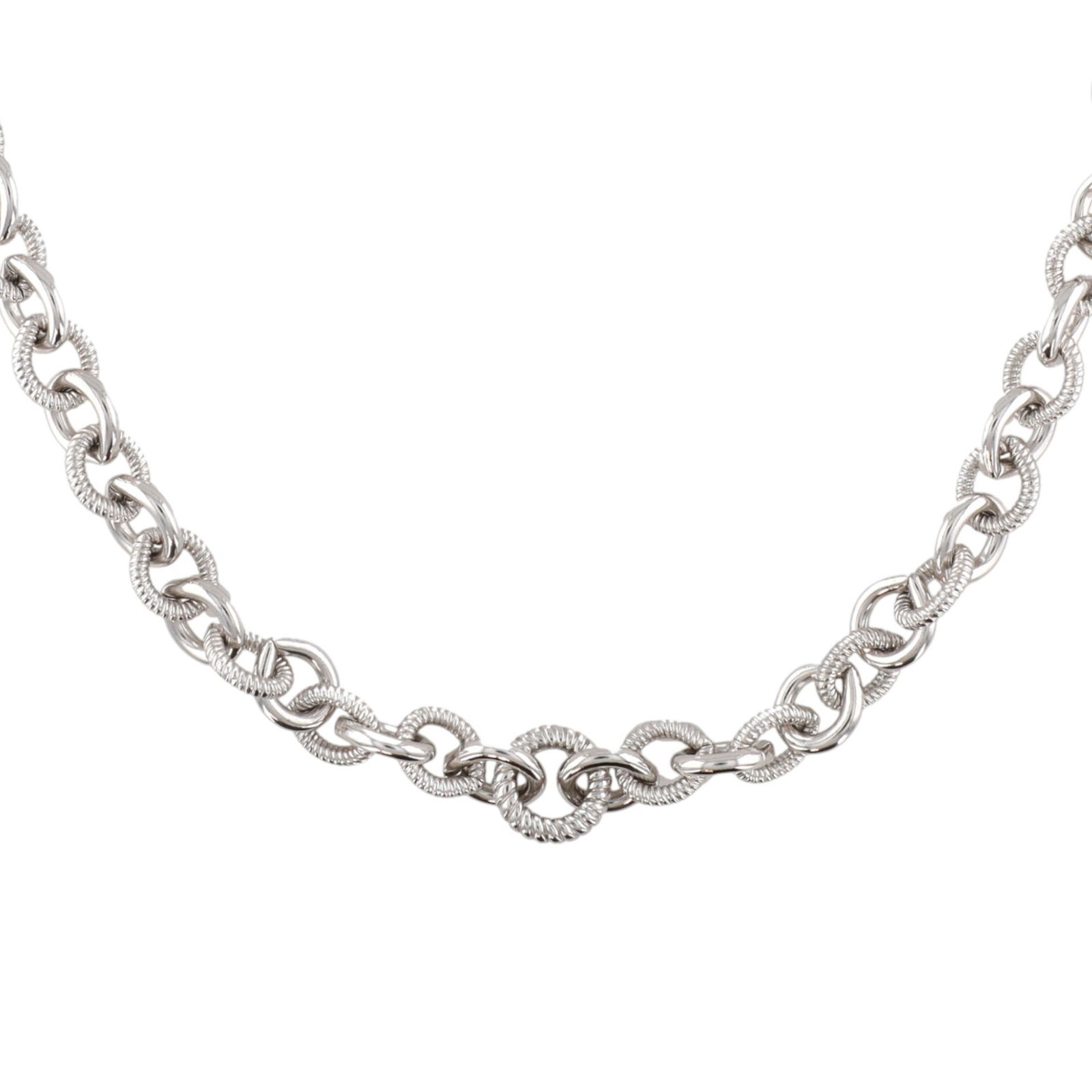 Judith Ripka Sterling Chain Necklace 103g (1 of 6)