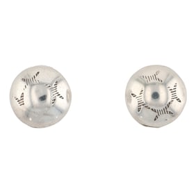 Stamped Sterling Stud Earrings 3g