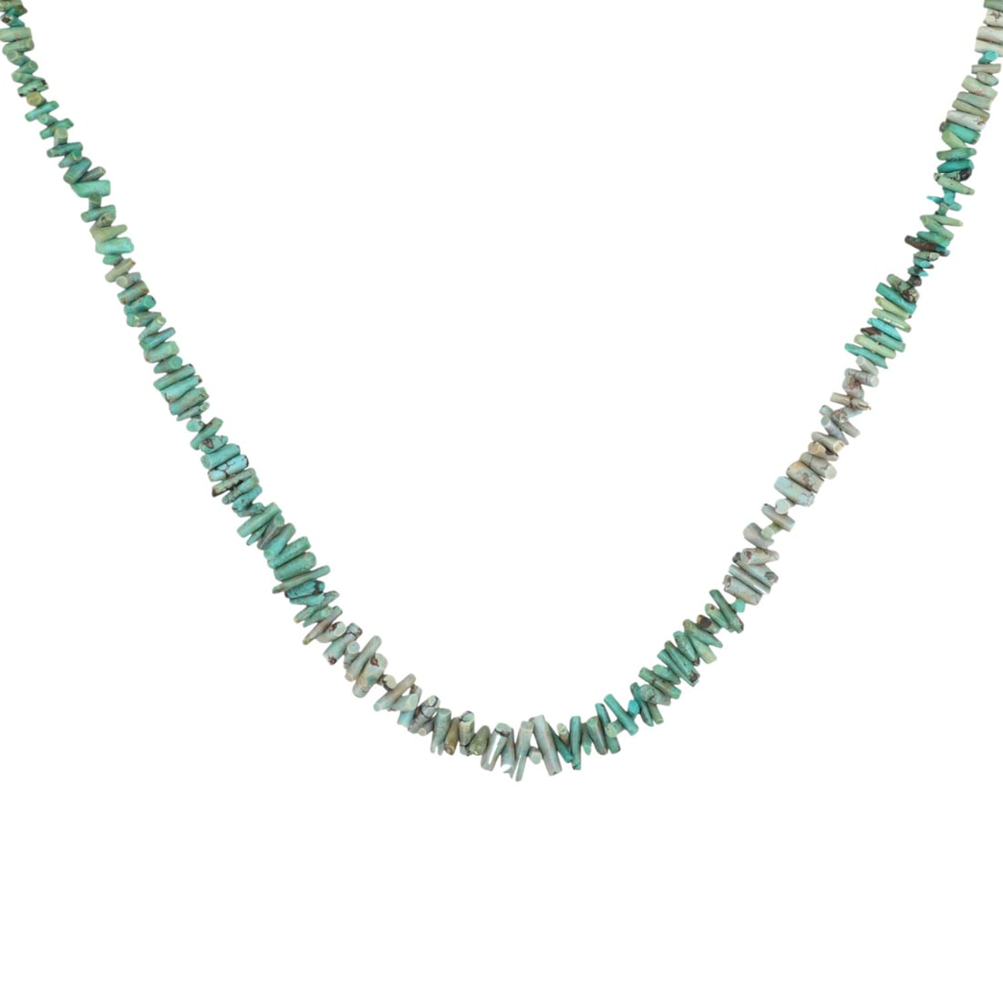 Navajo Turquoise Cylinder Bead Necklace 38g: Navajo Turquoise Cylinder Bead Necklace 38g