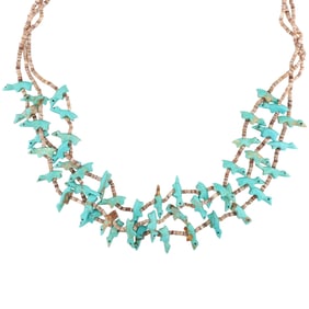 MUST SEE! Leekya Deyuse Zuni Bear Fetish Heishi Necklace 32g