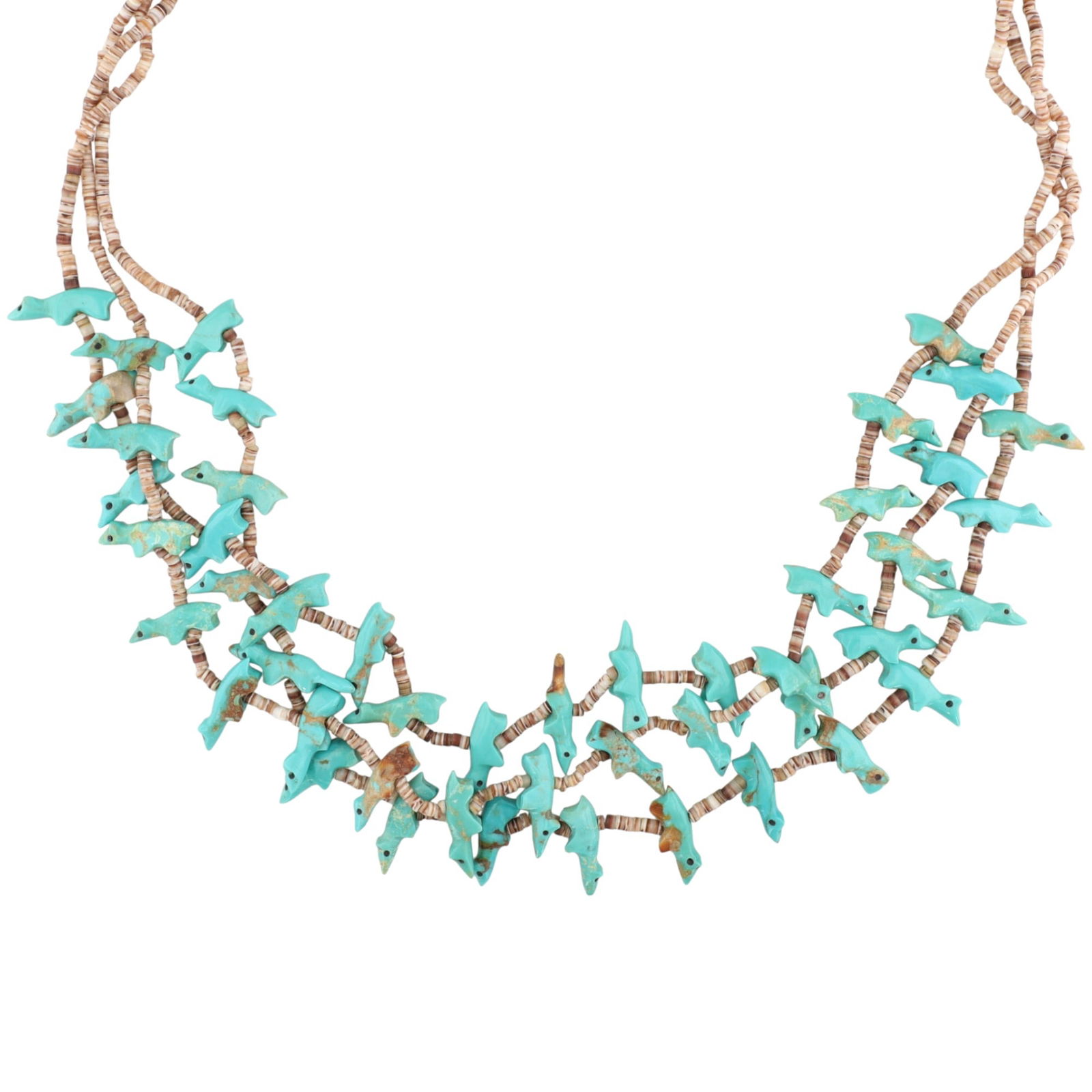 MUST SEE! Leekya Deyuse Zuni Bear Fetish Heishi Necklace 32g (1 of 7)