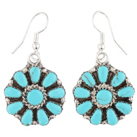 Juliana Benally Navajo Sterling Turquoise Earrings 9g