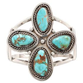 Vintage Navajo Sterling Royston Turquoise Cuff Bracelet 68.5g