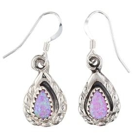 Annette Chiquit Navajo Sterling Opal Earrings 3g