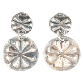 Joanne Begay Navjao Sterling Earrings 4g