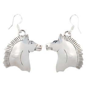 Louisse Yazzie Navajo Sterling Horse Earrings 8g
