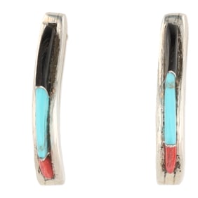 Kent Lonjose Zuni Sterling Inlay Earrings 1.5g