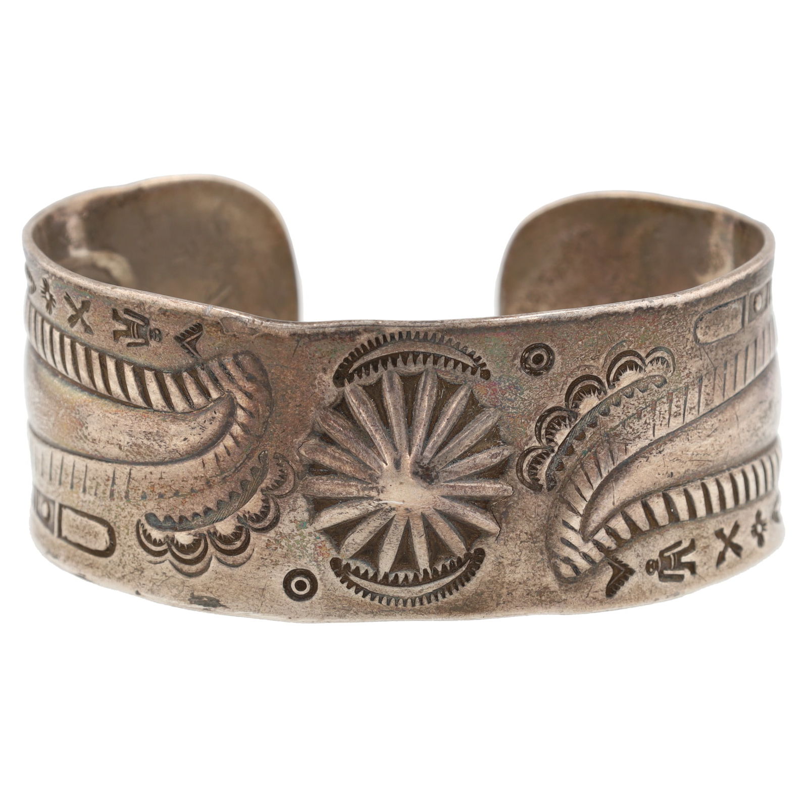 Vintage Navajo Sterling Cuff Bracelet 35g (1 of 6)